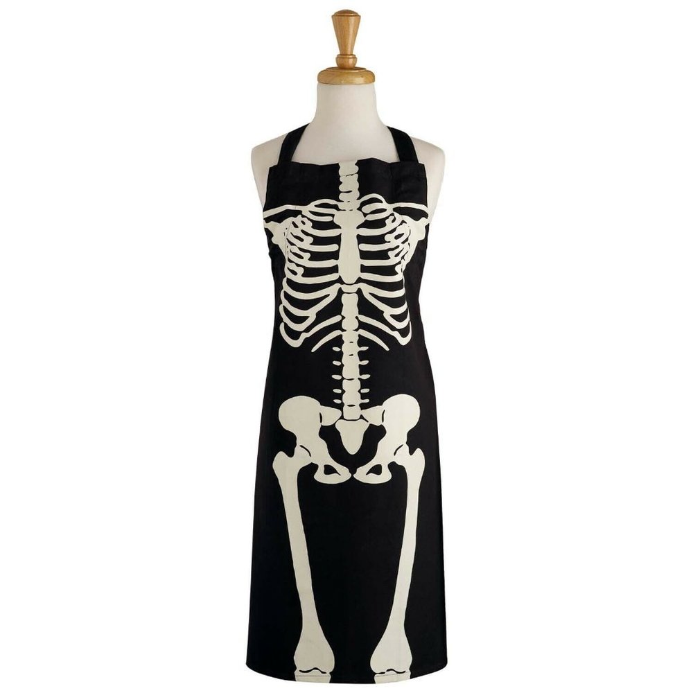 Halloween Skeleton Chef Apron 100% Cotton  CHILD Size for Baking or Crafts